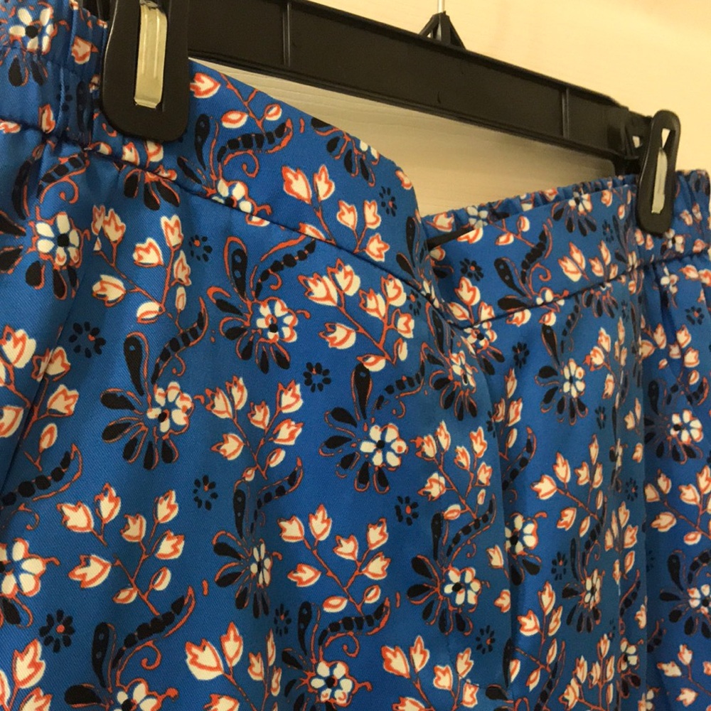J Crew floral printed pant.